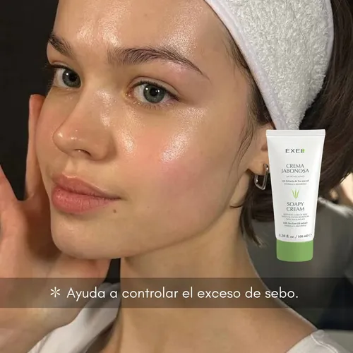 Crema Jabonosa Antiacne Tea Tree Oil Nutre Hidrata Exel 100m