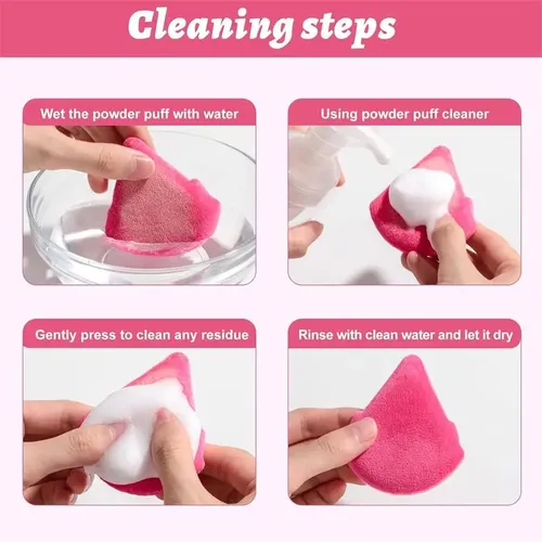 6x Cisne Triangular Terciopelo Sintético Para Polvo Rosa