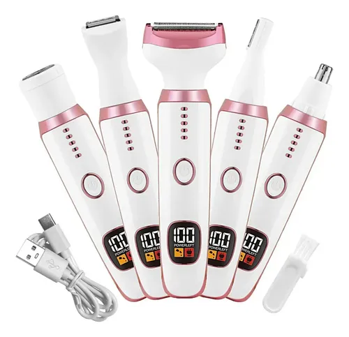 Depiladora Femenina 5 En 1 Recargable Usb Cortadora Visor