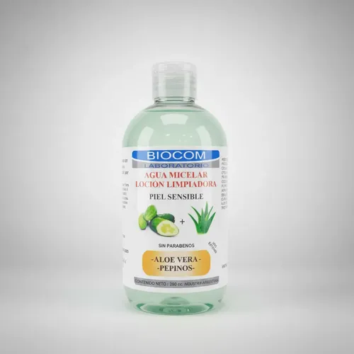 Agua Micelar Limpieza Desmaquillante Biocom 250cc