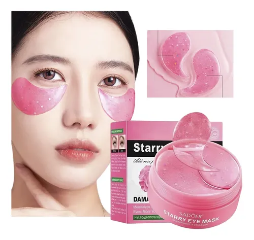Parches Gel Ojos Rosas Damasco 30 Pares Hidratación Firmeza