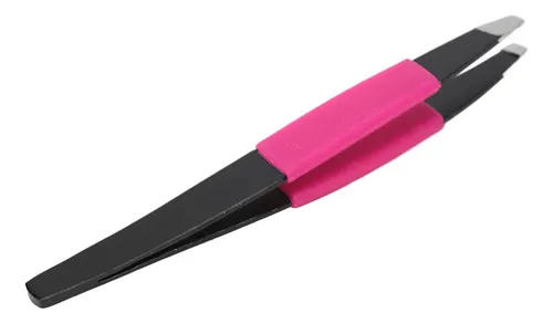 Pinza De Cejas Negra De Acero Inoxidable Portátil Profesiona