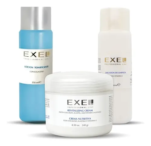 Kit Exel Facial Nutrición Tonificante Con Colágeno Y Vitam E