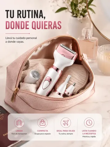 Afeitadora Electrica Femenina Depiladora Para Cuerpo Y Cara