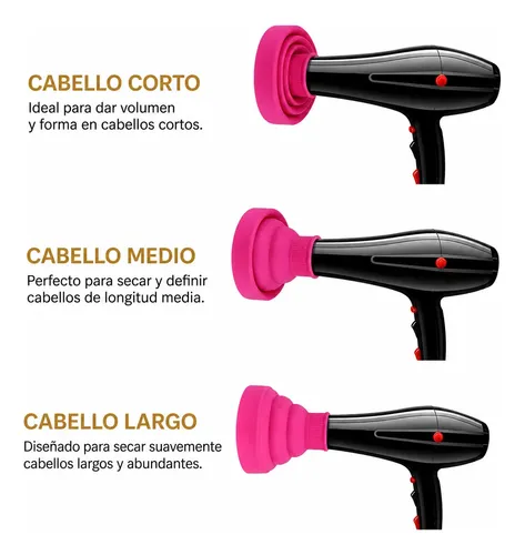 Difusor Rulos Universal Silicona Secado Profesional En Casa