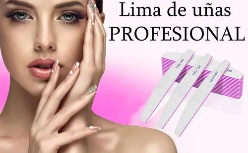 Limas Uñas Profesionales 100/180 Doble Cara Set X25 Manicura