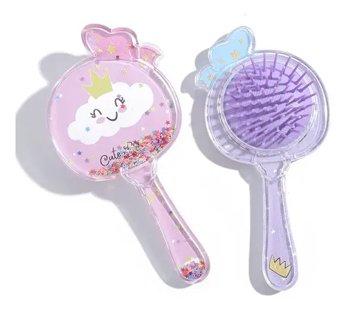 Cepillo Para El Cabello De Silicona C/mango Diseño Infantil