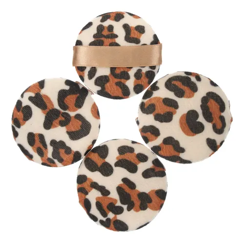 Maquillaje En Polvo Para Niña Con Estampado De Leopardo, 4 U