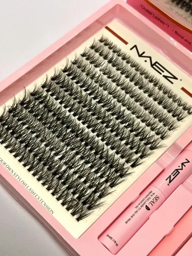 Kit Pestañas Postiza Naez 0.07d 40p Adhesivo Sellador Pinza