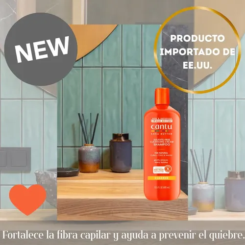 Cantu Shampoo Sin Sulfatos Para Rulos 400ml Manteca Karite
