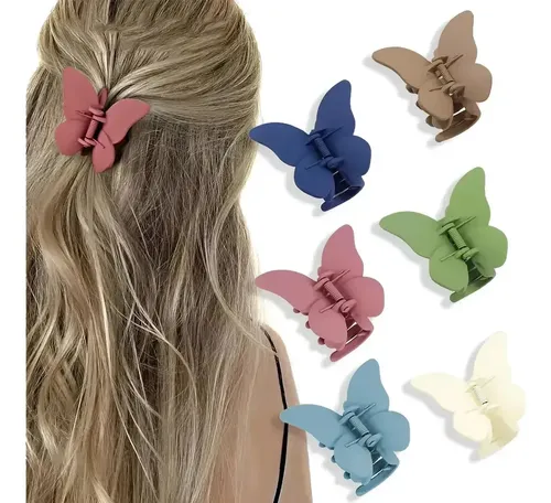 6 Pzas Horquillas Mariposa Decorativas Para Cabello De Dama