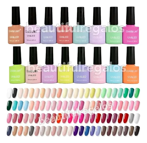 Kit De 10 Esmaltes Semipermanentes Top Base Envios Gratis