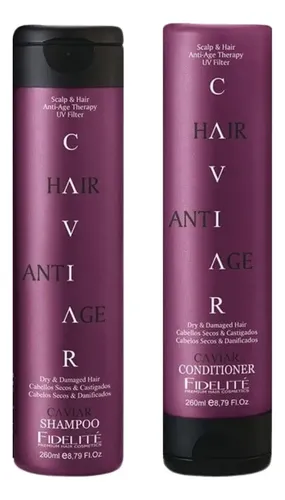Kit Capilar Reparación Secos Y Castigados Caviar X5 Productos Fidelite Cuidado Anti Frizz Cabellos Dañados Y Tratados Quimicamente