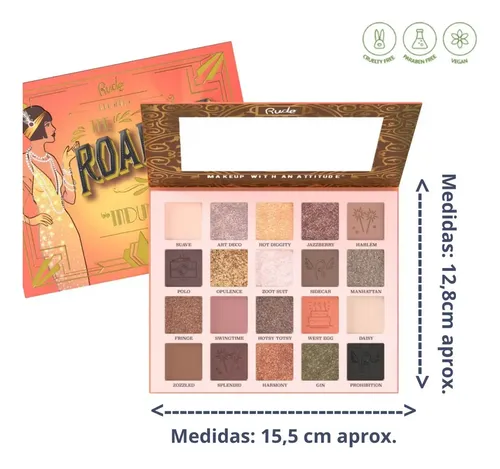 Kit De 20 Sombras The Roaring 20’s Indulgence Rude Cosmetics