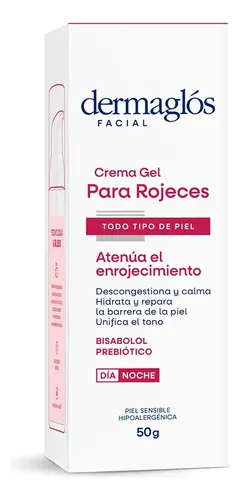 Crema Gel Facial Rojeces Hidratante Calmante Dermaglós 50g