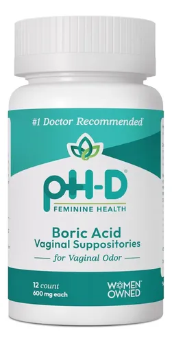 Supositorios Ph-d De Ácido Bórico 600 Mg (12 Uds)