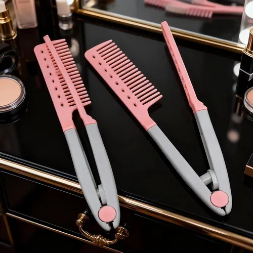 Set Peines Plancha Rosa 2 Unidades Tikiyoun