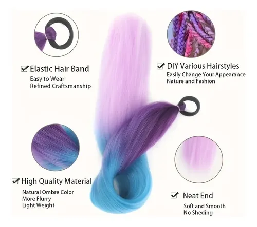 * Extensiones Sintéticas Para Trenzas Boxeadoras 2 P 2pcs *