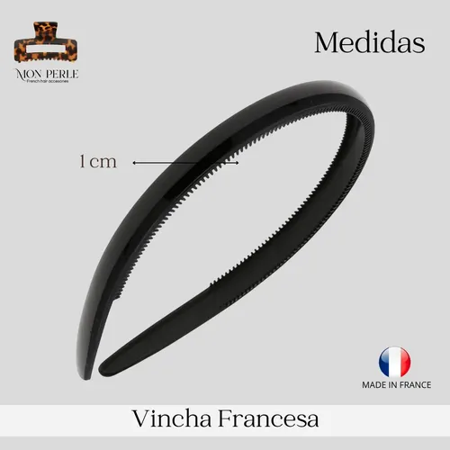Vinchas Pelo Carey Frances Diademas Clasicas Vinchas Finitas Negro