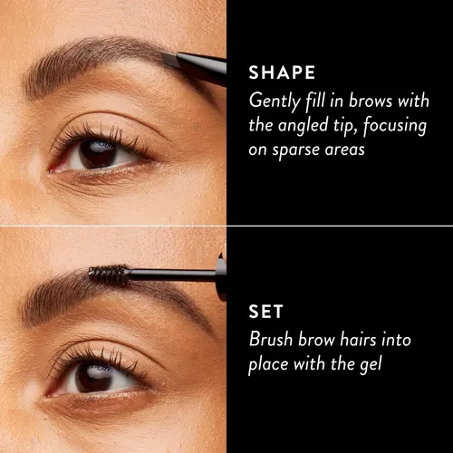 Lápiz Y Gel Para Cejas 2 En 1 Negro Suave
