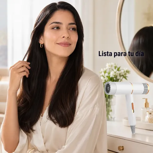 Secadora De Cabello Profesional Frío Y Caliente Con Boquilla