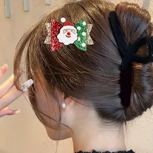 Lazos Para El Pelo Navideños, Accesorios Para El Papá Noel