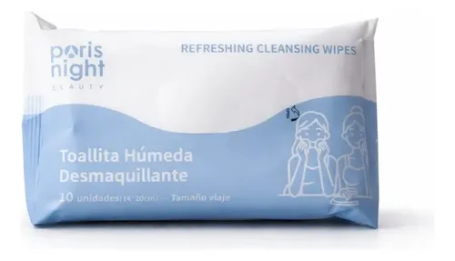 Toallitas Húmedas Desmaquillante Limpieza X10 Un. Hidratante