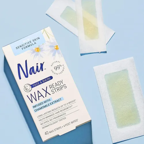 Cera Para Depilar Nair Piel Sensible 40 Tiras Pack 2