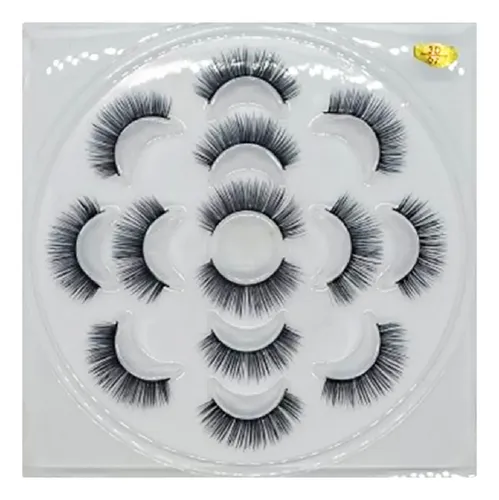 Pack Pestañas Postizas 3d The Seven 7 Pares Pelo Natural