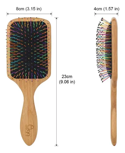 Cepillo Desenredante Con Forma De Huevo Negro Para Mujeres Y