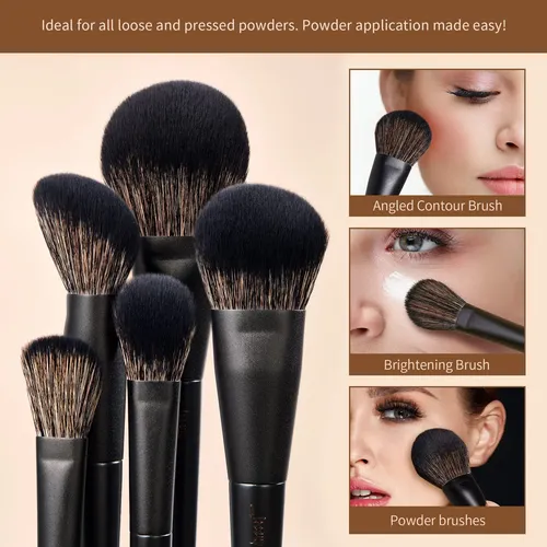 Set De Brochas De Maquillaje Jessup T336 14 Piezas De Fibra