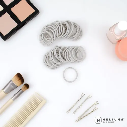 Cintas Para El Cabello Heliums Mini, Gris Claro, Reutilizabl