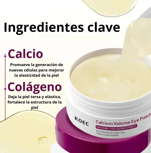 Parche Ojeras Antiarrugas Calcio+colágeno Ojos Hundidos