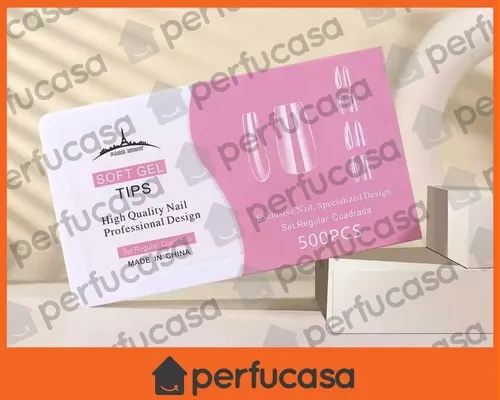 Tips Soft Gel Press On Paris Night Caja X500 Uñas Postizas