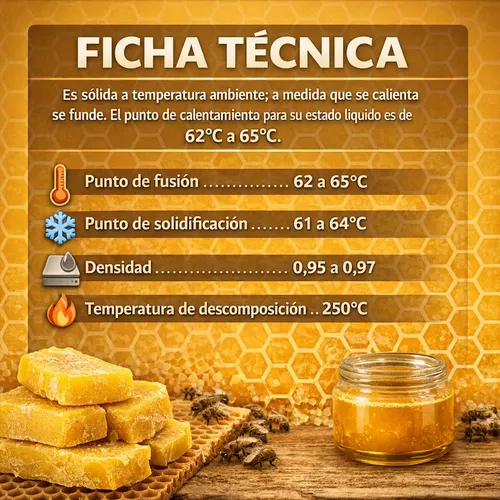 Cera De Abeja Virgen  Pura Sin Residuos 1kg 1000gr