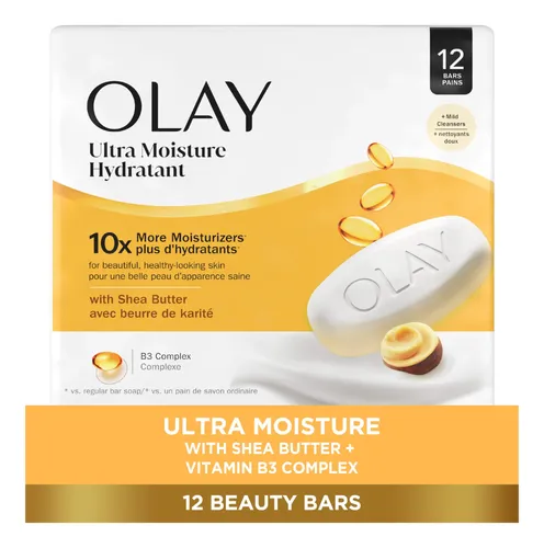 Jabón En Barra Olay Shea Butter 12 Unidades 90g