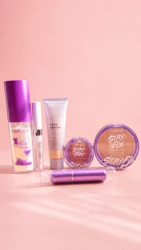 Set Maquillaje Rubor Iluminador Base Polvo Compacto Decant