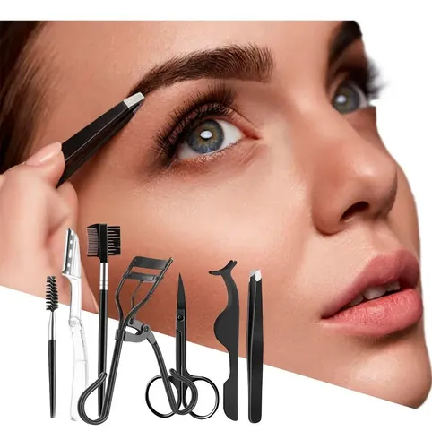 Kit X7 Cuidado Cejas Pestañas Cepillo Peine Perfilador Ceja