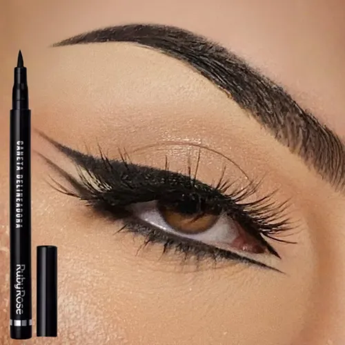 Kit Básico Ruby Rose Paleta Rímel Gloss Delineador Y Brochas