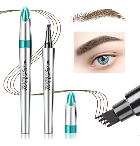 Lápiz De Cejas Microblading Pen Marrón Oscuro Maquillaje Lar
