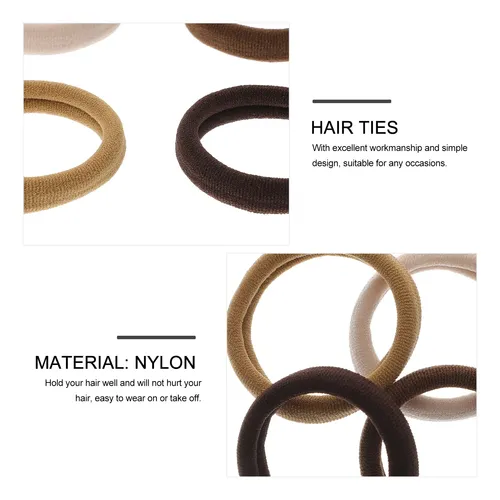 20 Cintas Para El Pelo Sin Costuras, Cuerda De Nailon, Cola