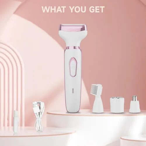 Depiladora Eléctrica Facial Para Mujer Recargable 4 En 1