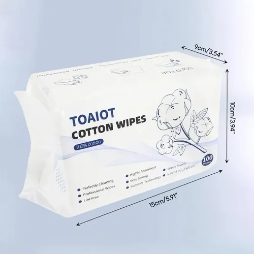 Toallitas Limpiadoras De Algodón 100 Piezas