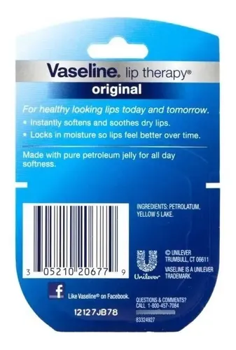 Vaseline Lip Therapy Original 7 Gr En Blister