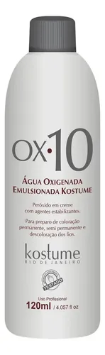 Kostume Agua Oxigenada Emulsionada 10 Vol Decolorante 120ml Tono Sin tono