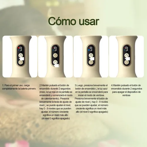 Masajeador Anticelulitis Con Función De Succión Y Ventosas Beige