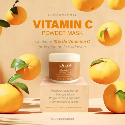 Vitamin C Powder Mask Idraet Máscara Facial En Polvo X 80gr
