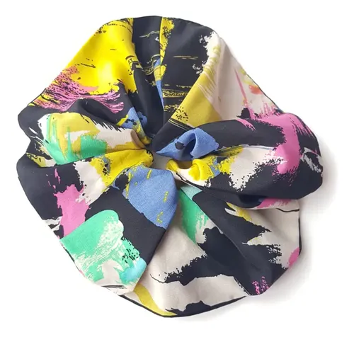 Scrunchie Saten,colita De Pelo Antifrizz,maxi Scrunchie Raso Multicolor