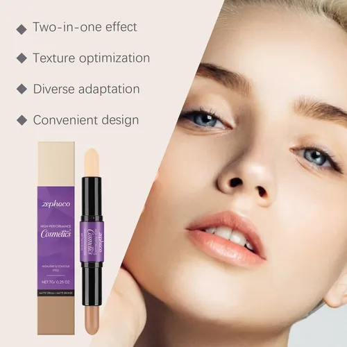 Crema Iluminadora Y Barra De Contorno 2 En 1 De Zephoco