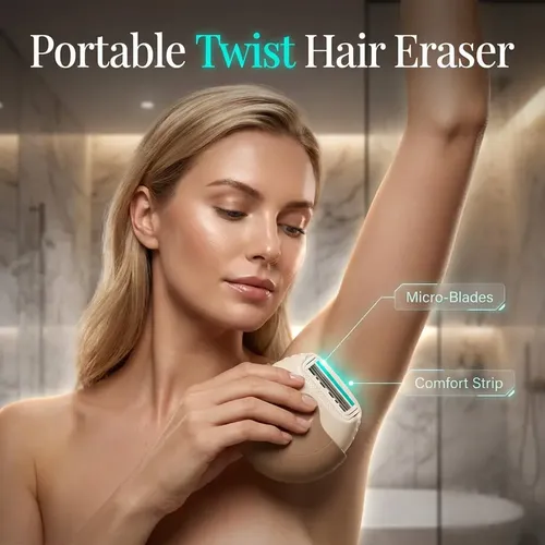 Afeitadora De Pelo Portátil Con Funda Giratoria Para Mujer